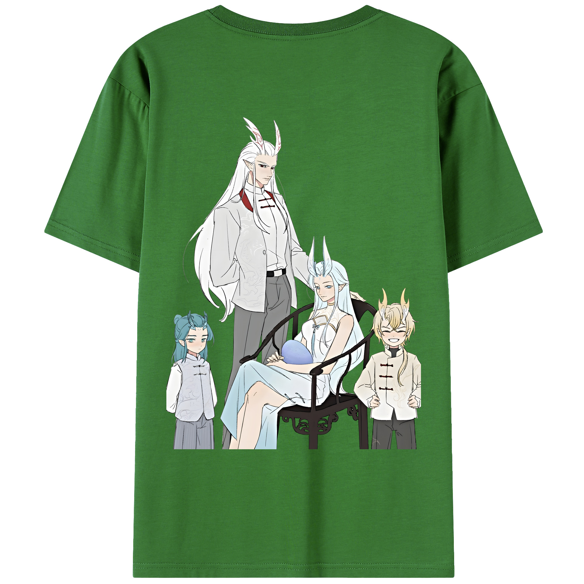 （画像用） Ne Zha 2 ナタ 魔童の大暴れ レディース半袖Tシャツ(バックプリント)